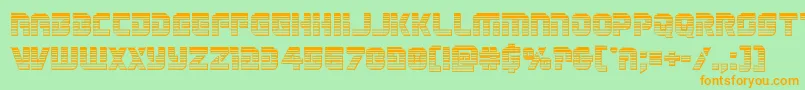 Legiosabinachrome Font – Orange Fonts on Green Background