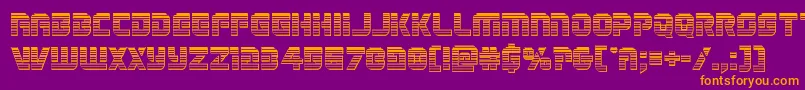 Legiosabinachrome Font – Orange Fonts on Purple Background