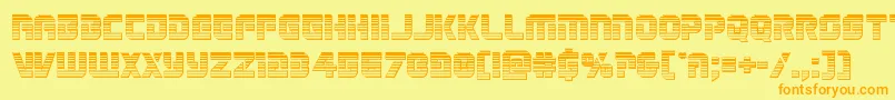 Legiosabinachrome Font – Orange Fonts on Yellow Background