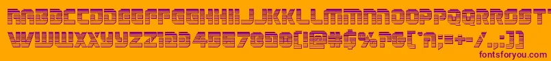 Legiosabinachrome Font – Purple Fonts on Orange Background