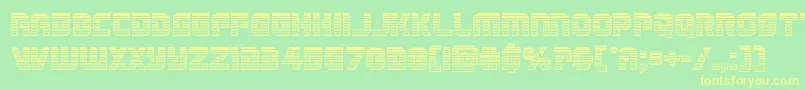 Legiosabinachrome Font – Yellow Fonts on Green Background