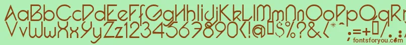 PacotillLight Font – Brown Fonts on Green Background