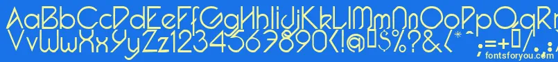 PacotillLight Font – Yellow Fonts on Blue Background