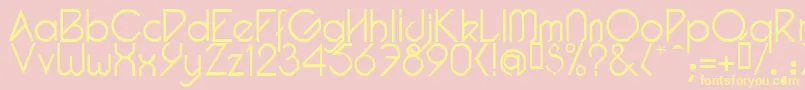 PacotillLight Font – Yellow Fonts on Pink Background