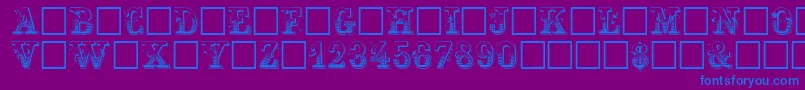 Ncr Font – Blue Fonts on Purple Background