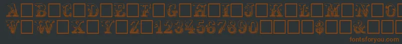 Ncr-fontti – ruskeat fontit mustalla taustalla