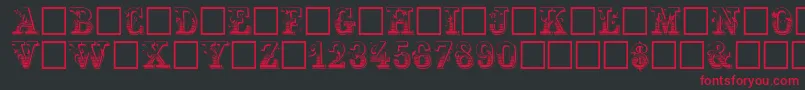 Ncr Font – Red Fonts on Black Background