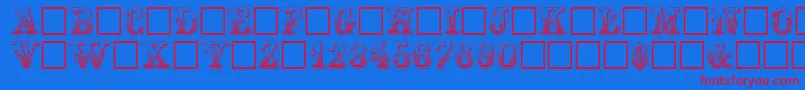 Ncr Font – Red Fonts on Blue Background