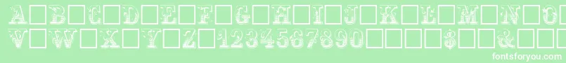 Ncr Font – White Fonts on Green Background