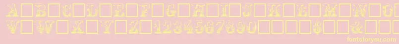 Ncr Font – Yellow Fonts on Pink Background