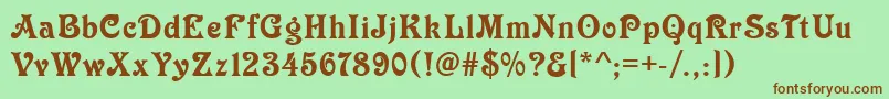 Victoriancyr-fontti – ruskeat fontit vihreällä taustalla