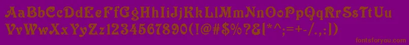 Victoriancyr-fontti – ruskeat fontit violetilla taustalla