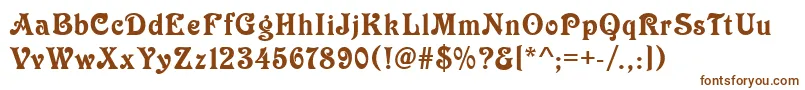 Victoriancyr-fontti – ruskeat fontit valkoisella taustalla