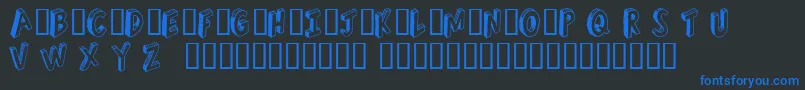 Refusetr Font – Blue Fonts on Black Background