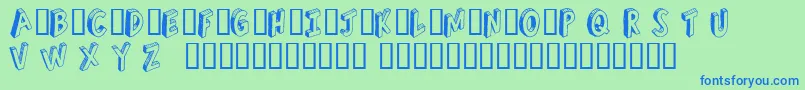 Refusetr Font – Blue Fonts on Green Background