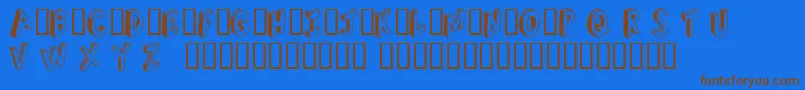 Refusetr Font – Brown Fonts on Blue Background