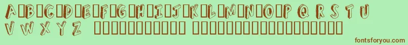 Refusetr-fontti – ruskeat fontit vihreällä taustalla