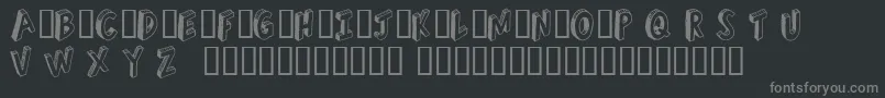 Refusetr-fontti – harmaat kirjasimet mustalla taustalla