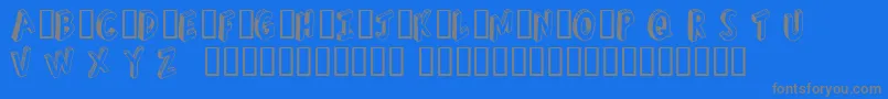 Fonte Refusetr – fontes cinzas em um fundo azul
