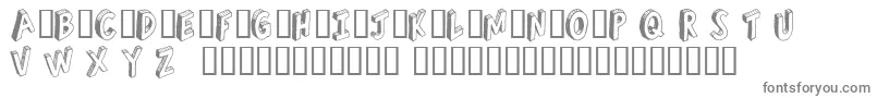 フォントRefusetr – 白い背景に灰色の文字