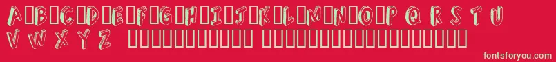 Refusetr-Schriftart – Grüne Schriften auf rotem Hintergrund