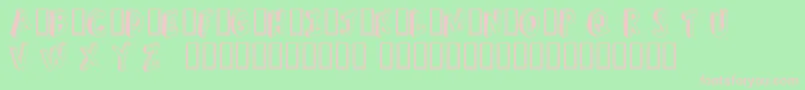 フォントRefusetr – 緑の背景にピンクのフォント
