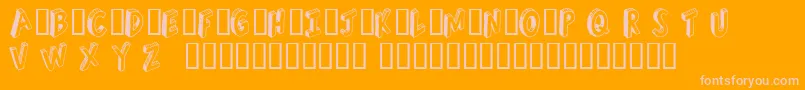 Refusetr Font – Pink Fonts on Orange Background