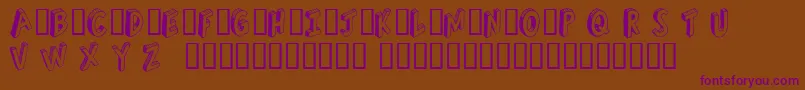 Refusetr Font – Purple Fonts on Brown Background