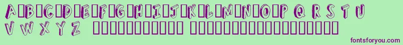 Refusetr Font – Purple Fonts on Green Background