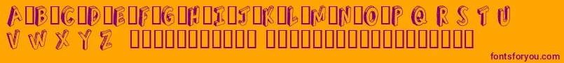 Refusetr Font – Purple Fonts on Orange Background
