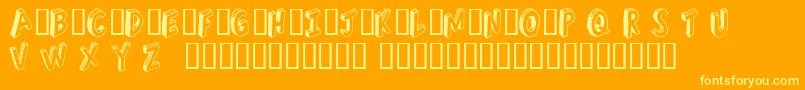 Refusetr Font – Yellow Fonts on Orange Background