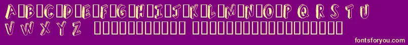 Refusetr Font – Yellow Fonts on Purple Background