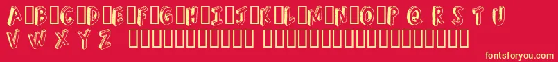 Refusetr-Schriftart – Gelbe Schriften auf rotem Hintergrund