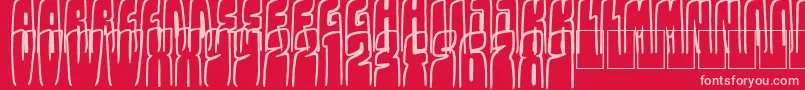 Kolossal Font – Pink Fonts on Red Background
