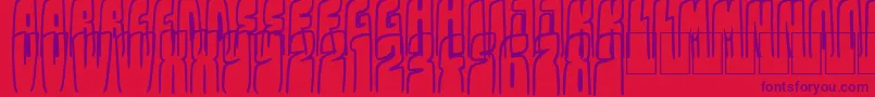 Kolossal Font – Purple Fonts on Red Background
