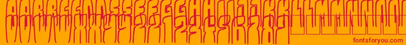 フォントKolossal – オレンジの背景に赤い文字
