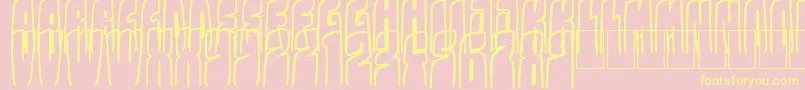 Kolossal Font – Yellow Fonts on Pink Background