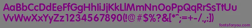 VolkswagenserialBold Font – Purple Fonts on Gray Background