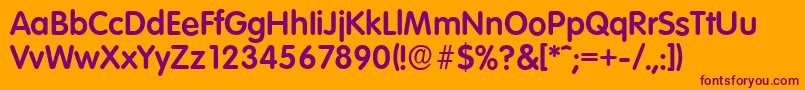 VolkswagenserialBold Font – Purple Fonts on Orange Background