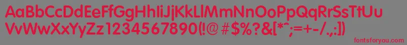 VolkswagenserialBold Font – Red Fonts on Gray Background