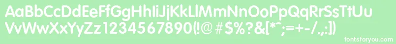 VolkswagenserialBold Font – White Fonts on Green Background