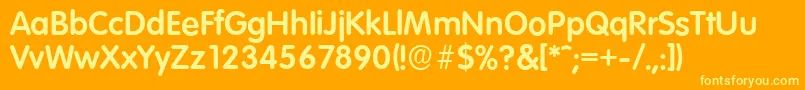 VolkswagenserialBold Font – Yellow Fonts on Orange Background