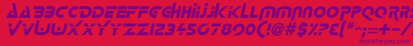 LogashItalic Font – Purple Fonts on Red Background