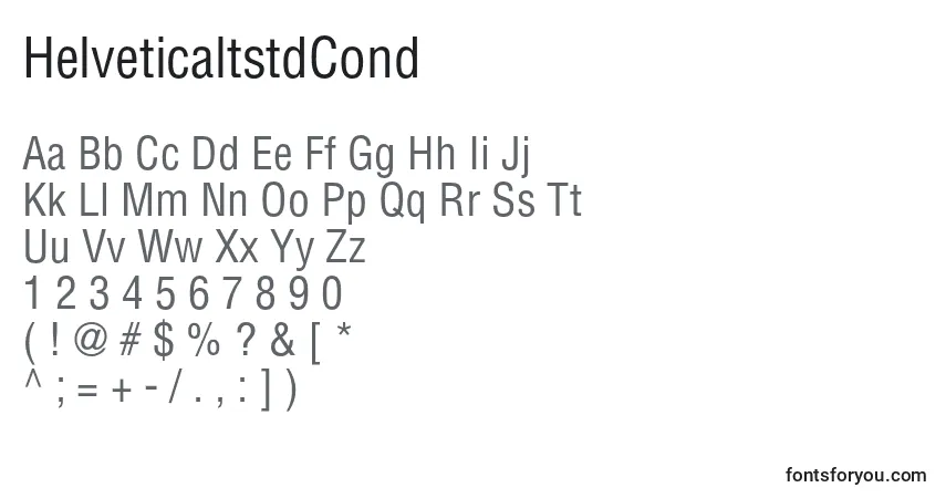 HelveticaltstdCondフォント–アルファベット、数字、特殊文字