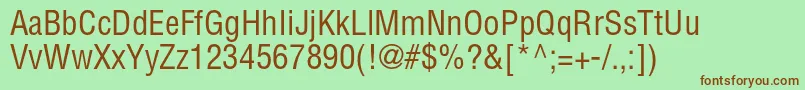 Шрифт HelveticaltstdCond – коричневые шрифты на зелёном фоне