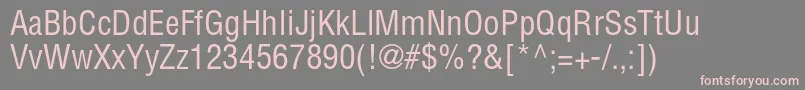 フォントHelveticaltstdCond – 灰色の背景にピンクのフォント