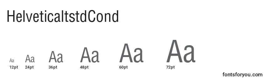 HelveticaltstdCond Font Sizes