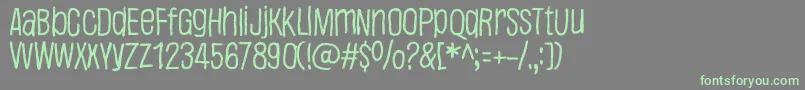 Шрифт Justaword – зелёные шрифты на сером фоне