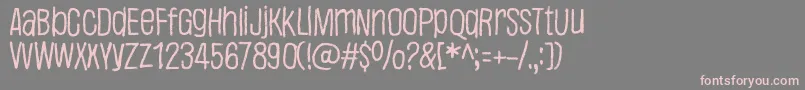 Шрифт Justaword – розовые шрифты на сером фоне