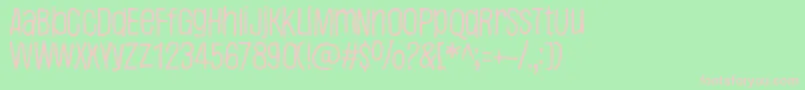 Justaword Font – Pink Fonts on Green Background